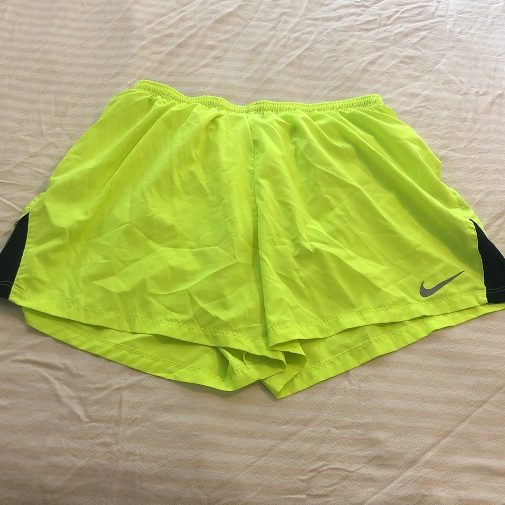 Nike Running Neon Yellow Running Shorts